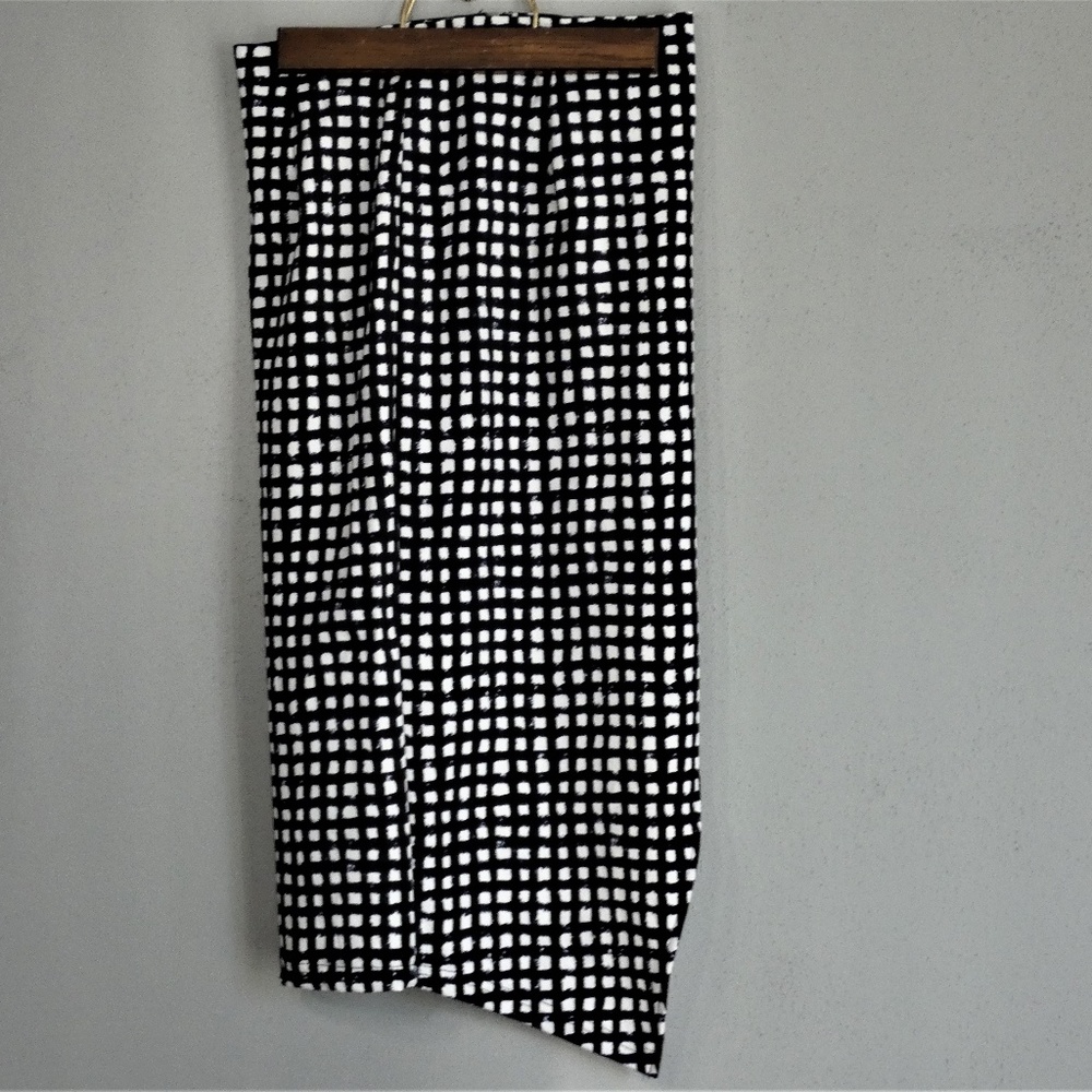 Lucy Paris Pencil Straight Skirt Black White XS